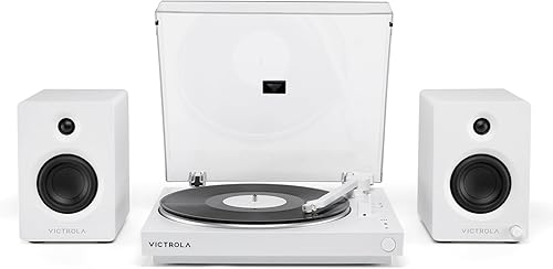 Miniatura 18 de Victrola Automático – Tocadiscos Bluetooth completamente automático – Cartucho Audio Technica ATN3600L, reproductor de vinilos de 2 velocidades,
