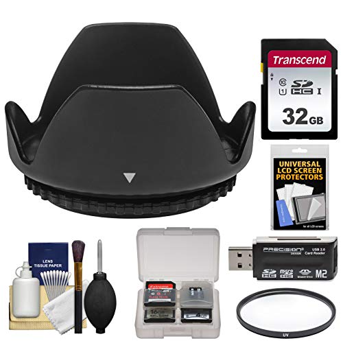 Essentials Bundle for Nikon D3300, D3400, D3500, D5500 & D5600 Digital SLR Camera and 18-55mm VR Lens with 32GB Card + Hood + Filter + Accessory Kit