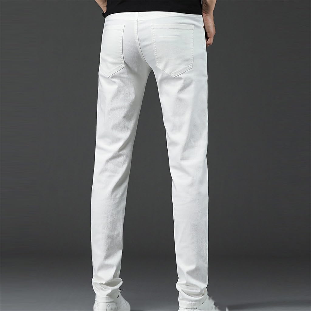 Men's Slim Fit Jeans Straight Stretch Business Classic Casual