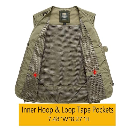 Mens Travel Vest Casual Lightweight Outdoor Fishing Work Summer Utility Safari Photo Cargo Vest Jacket Multi Pocket4
