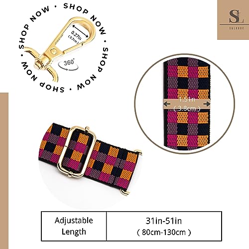 Image of S&loyoe Purse Straps Replacement Crossbody Bag Strap Adjustable Wide Guitar Straps for Handbags 1.5inch