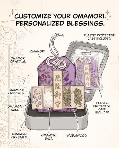 Image of Handmade Traditional Japanese Omamori Blessing Lucky Amulet for Good Luck /Health /Wealth /Expel Bad Luck Hanging Fortune Gifts for Women Men