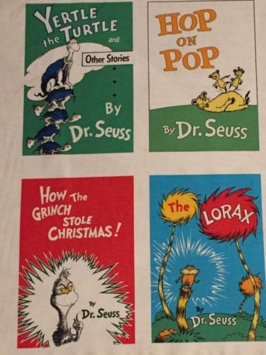Dr. Seuss Celebrate Seuss Book Blocks 24'' Panel Adventure Fabric