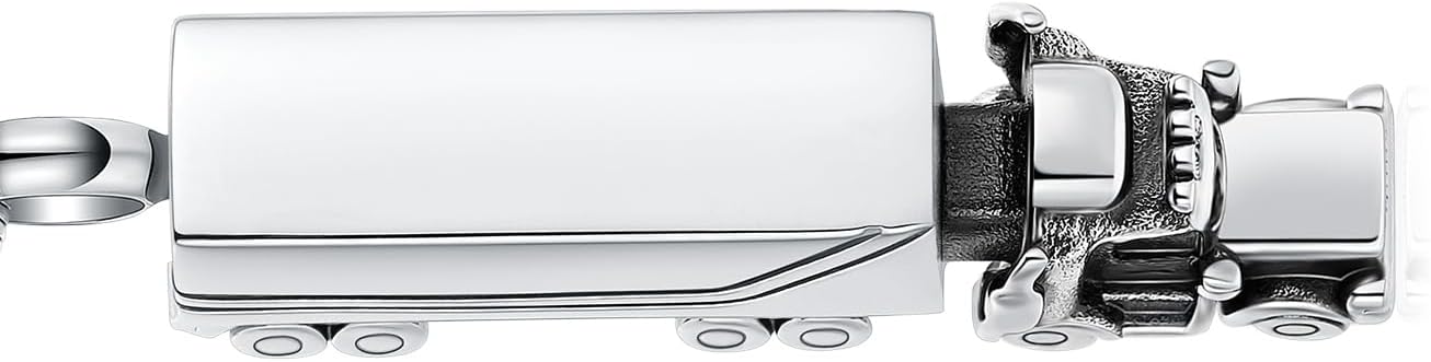 Urn Necklace for Ashes for Men Truck Cremation Jewelry Adults Stainless Steel 18 Wheeler Semi Truck Keepsake Urn Pendant Ashes Memorial Necklaces Jewelry Locket Gifts - Image 8