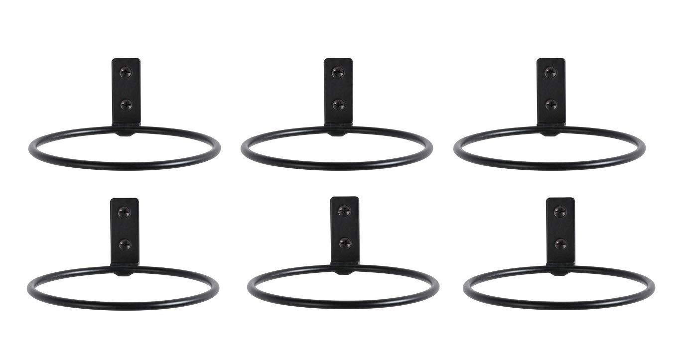 Shiyon Metal Wall Mounting Hanging Ring Shape Plant Stand for Indoor & Outdoor (Black , 18 X 18 X 7 cm ) - Set of 6 (B08YR21N2V) Amazon Price History, Amazon Price Tracker