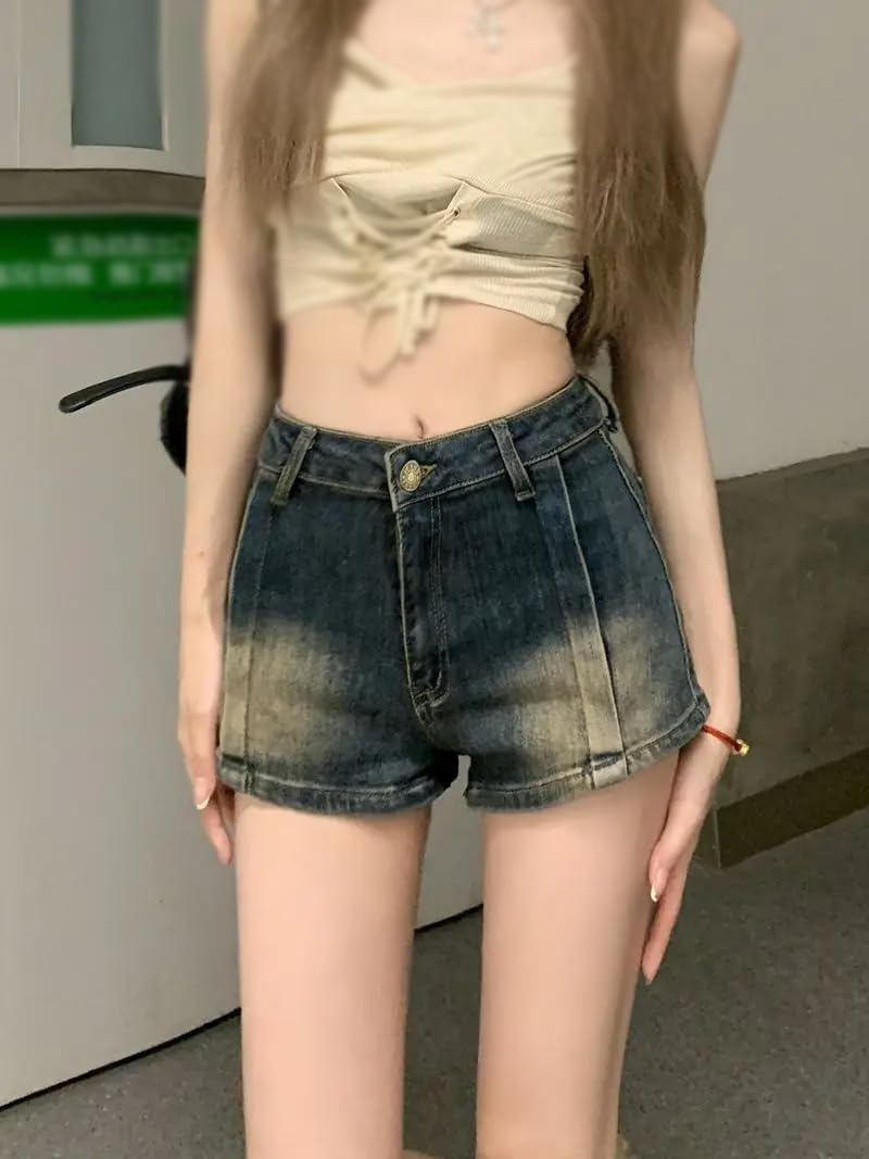 High Waist Denim Shorts for Women Summer Short Jean Pants Woman