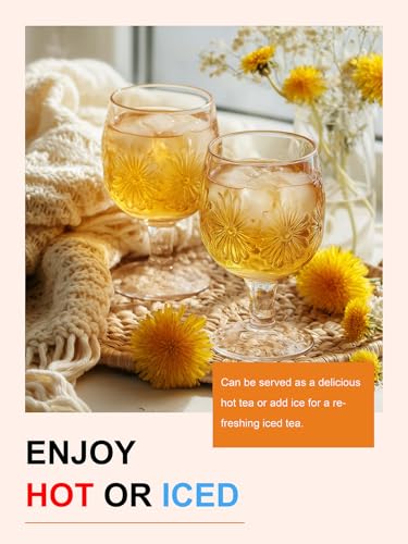 Image of TeeLux Dandelion Herbal Tea, Roasted Dandelion Root with Peppermint, Milk Thistle, Turmeric, Licorice, Roasted Aroma, Smooth & Refreshing, 100 Count