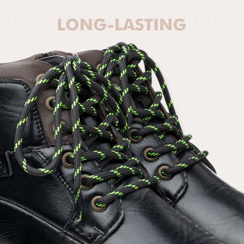 Image of Stepace 2 Pairs Round Heavy Duty Boot Laces for Hiking and Work Boots