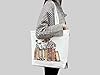 BROADREAM Jute Bag - Printed Vintage, Canvas Tote, Aesthetic Vintage Shoulder Bag for Women - Uni Work, TS Fans-2 #1