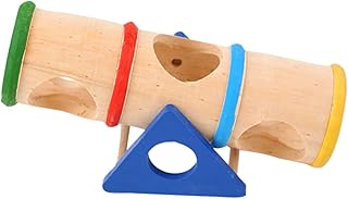 FRCOLOR Brinquedo De Túnel De Gangorra De Madeira Para Tubo De Hamster Gangorra De Hamster Juguetes Hamster Brinquedo De Túnel De Gangorra De Madeira Arco-Íris Hamster Casa Túnel Serra De