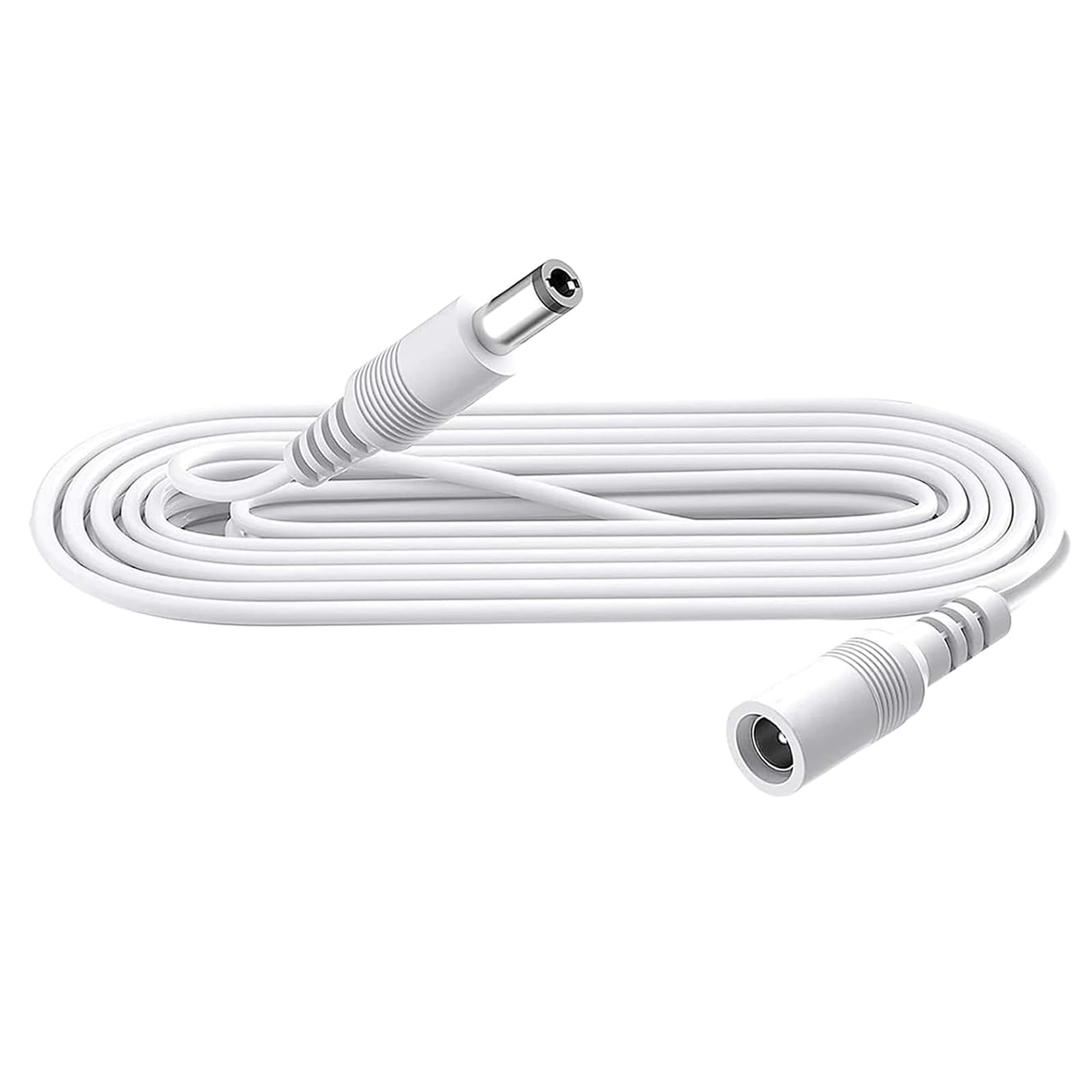 Auroh CCTV 2.1 x 5.5mm DC 12V Power Extension Cable Black 3M/5M/10M Male to Female, Power Supply Adapter Extender Cord for CCTV Security Cameras, DVRs, LED Strips, Routers. (3 Mtr White)
