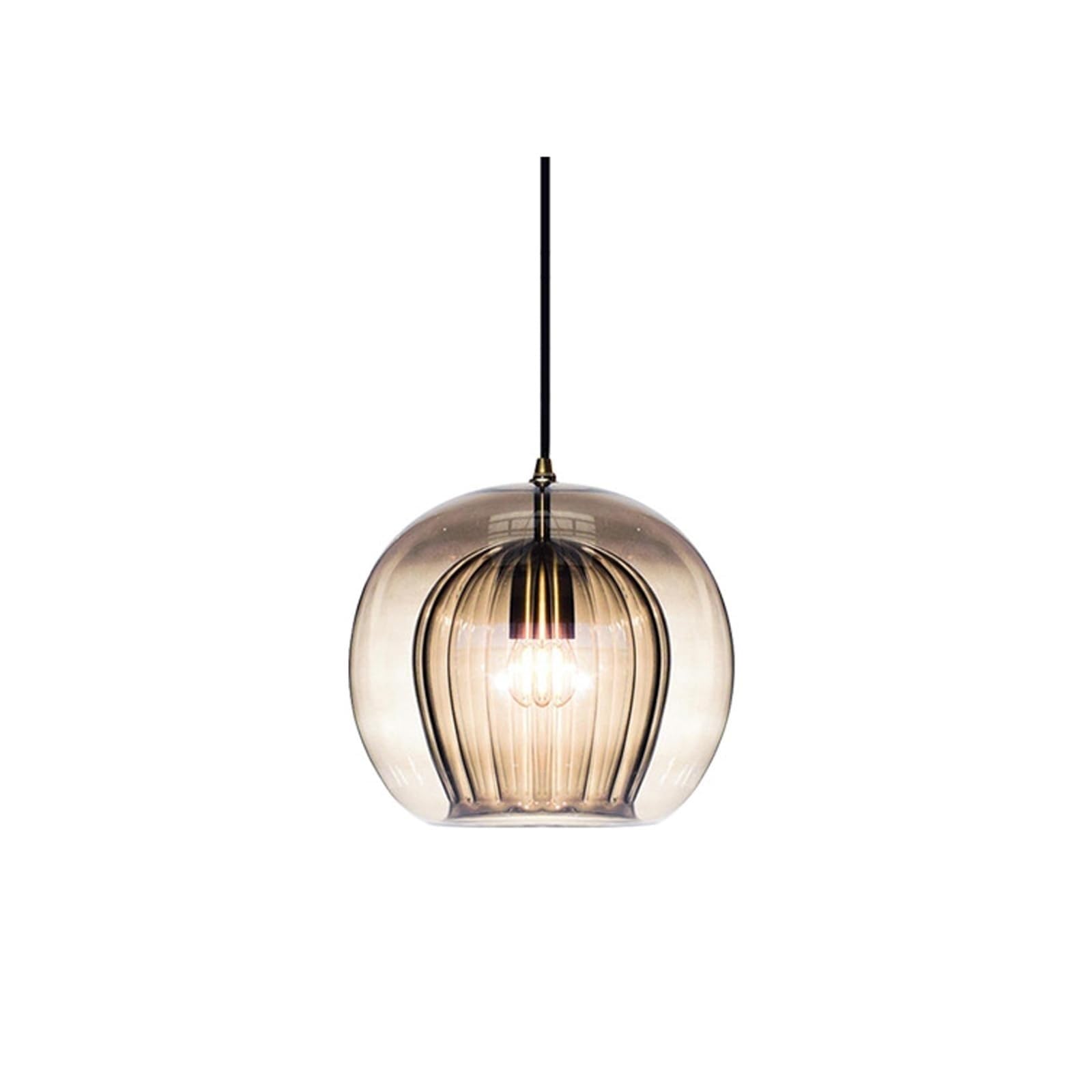 PLQWUJD Exquisite Chandelier Globe Ceiling Light Fixture Glass Ceiling Lamp Double Layer Close to Ceiling Light LED Pendant Lighting E14 Chandelier Decorative(Gelb,15cm)