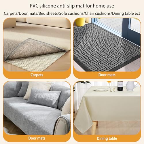 Antideslizante para alfombras grandes de 195 x 190 cm y protector de cajones blanquecino 3