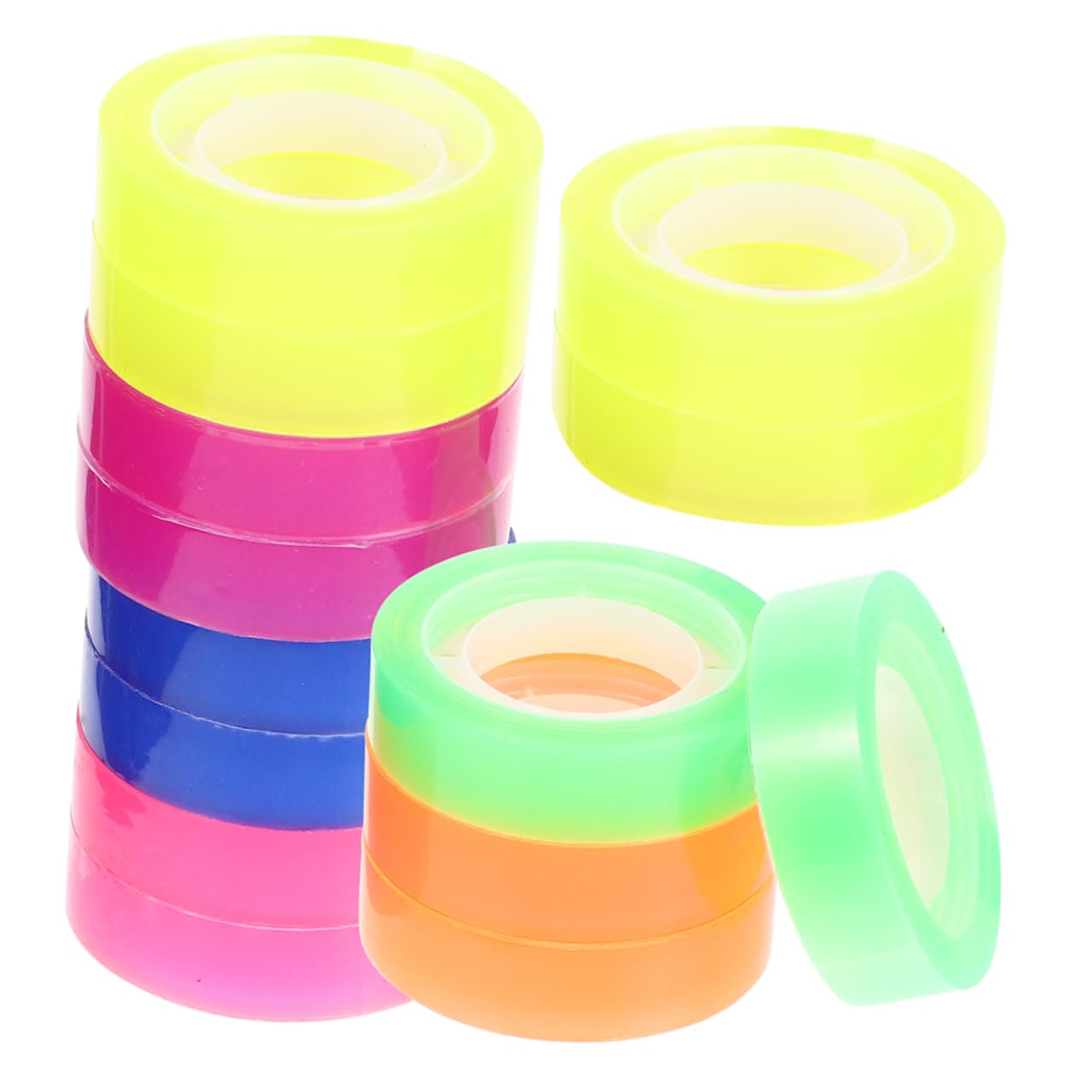 4 Sätze Farbe Transparentes Klebeband Doppelt Klebrig Versandklebeband Nachfüllungen Dichtungsbänder Dichtungsband Durchsichtiges Klebeband Unsichtbares Packband Bopp Rollen * 4