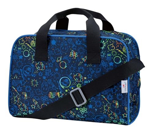 Sac de sport DerDieDas bleu marine pour enfant et sac de gym néon