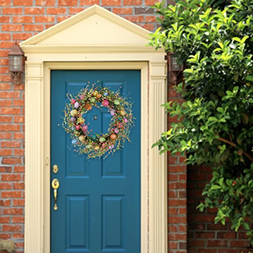 Couronne de Pâques colorée pour porte sans entretien - 6