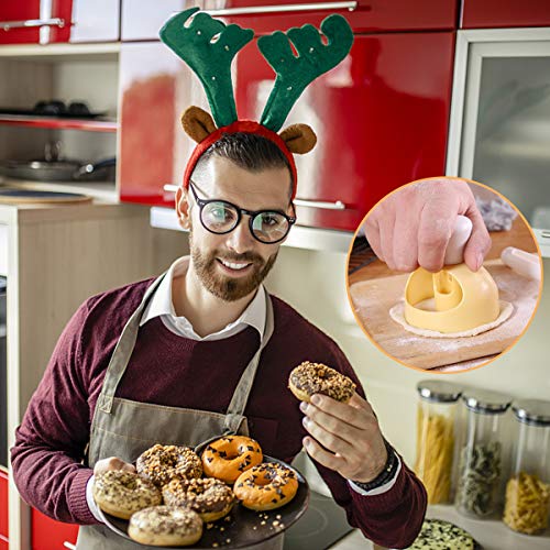 2 Pack Mini Donut Mould Maker, 3 inch Donut Hole Cutter, Donut Cutter with Removable Center, DIY Biscuit Cake Doughnut Cutters Mold Kitchen Baking Tool