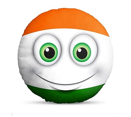 DreamVio Round Shape Velvet Fabric Printed Soft Toy/Smiley/Emoji/Plush/Filled/Emoticons/Icons/Cool Cushions/Pillow, 14x14-inches (Multicolour) Smiley 64