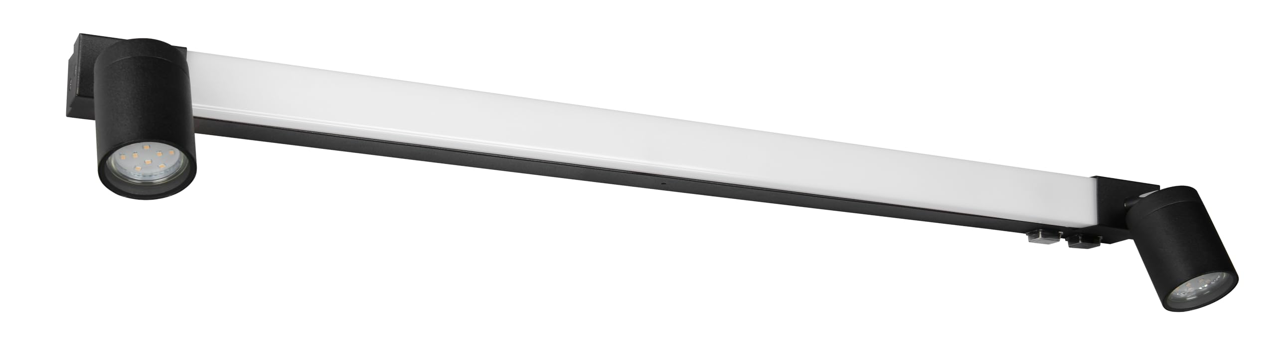 Trio Leuchten LED Badezimmer Wandleuchte Enrico 281479332, Metall Schwarz matt, 9 Watt LED, exkl. 2x GU10, Lichtfarbe einstellbar