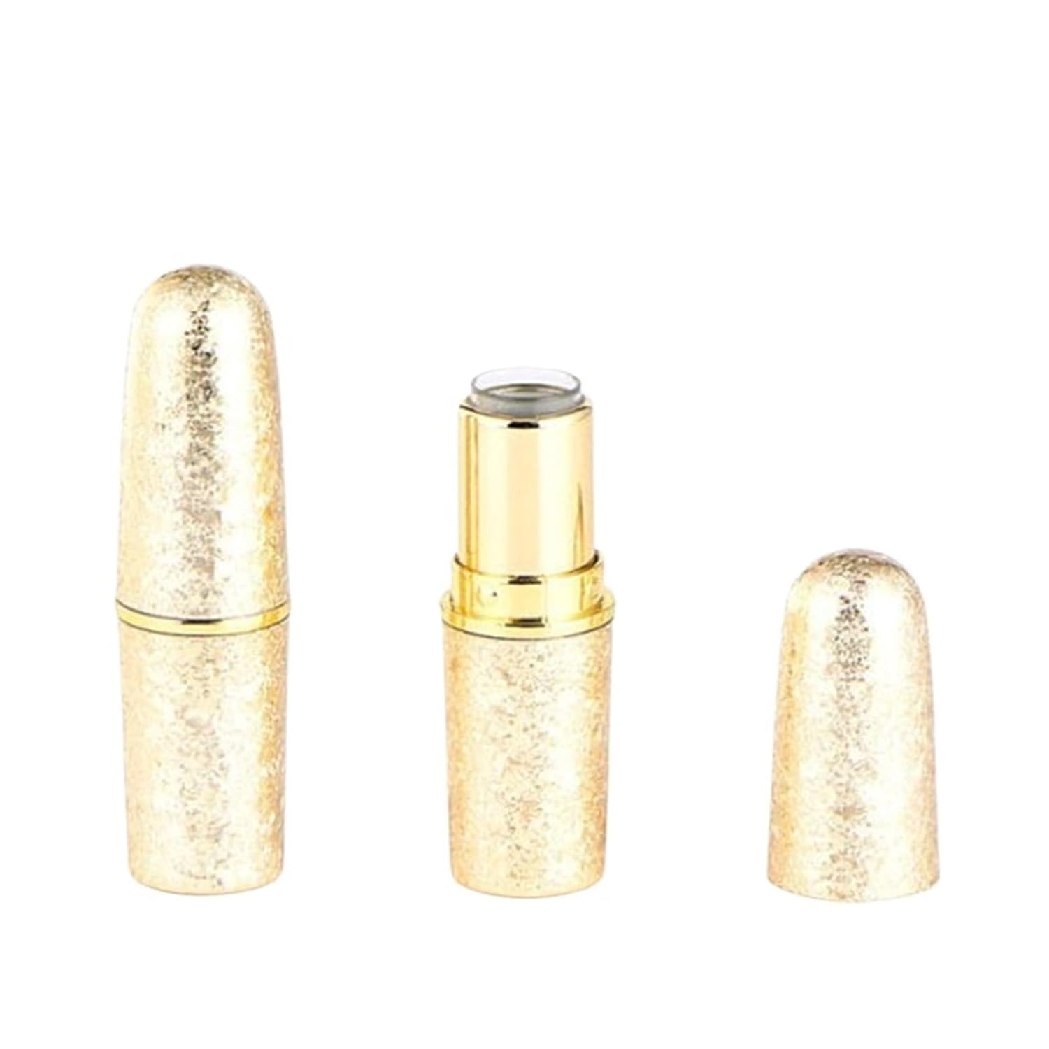 Empty Lipstick Tubes 10PCS 12.1MM Empty Bottles shells Lipgloss Lipbalm Tubes Containers Lipgloss Cosmetic For Diy Lipstick(Snow gold,30pcs)
