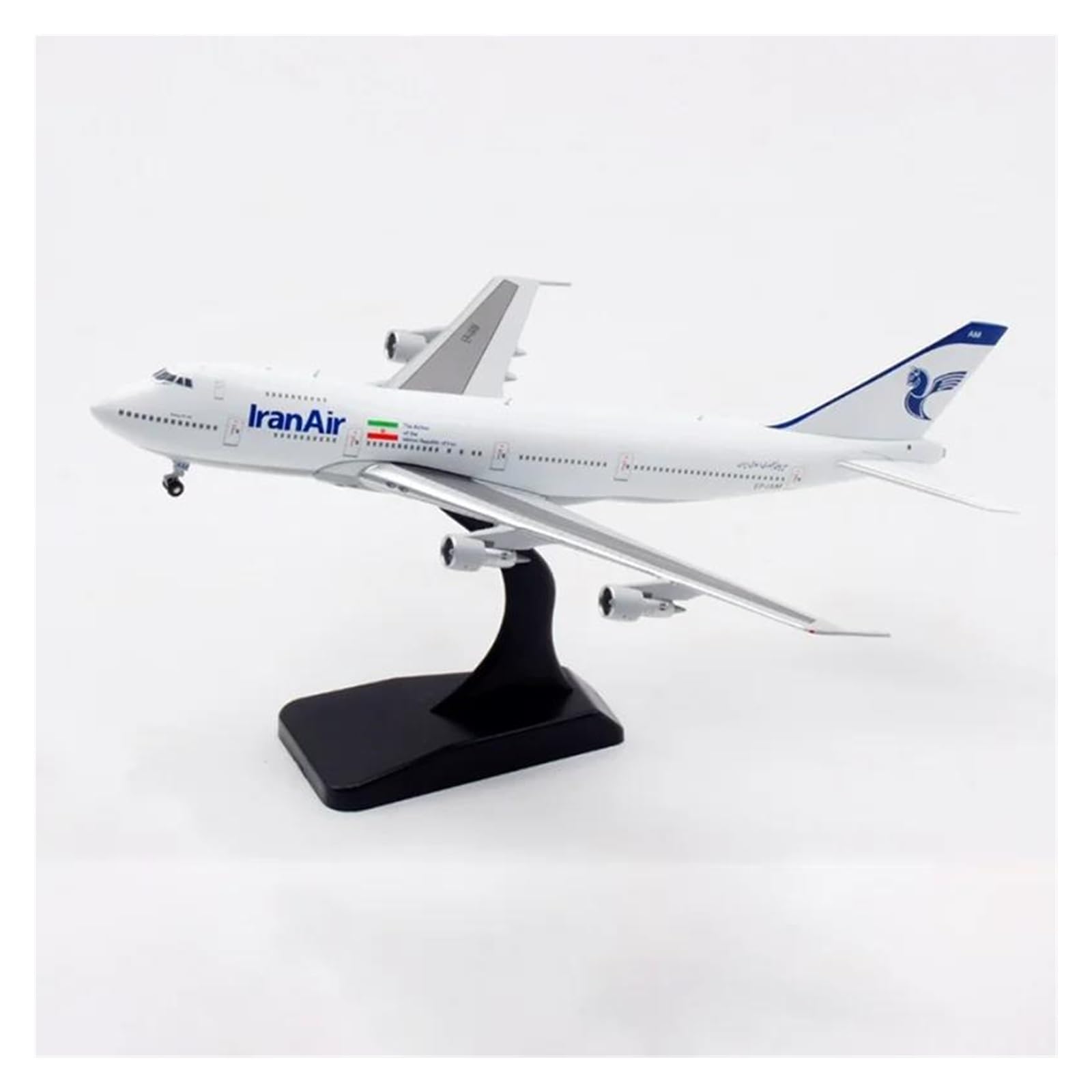 Avión B747-100 EP-IAM a escala 1/400 miniatura metálica de alta precisión para coleccionistas
