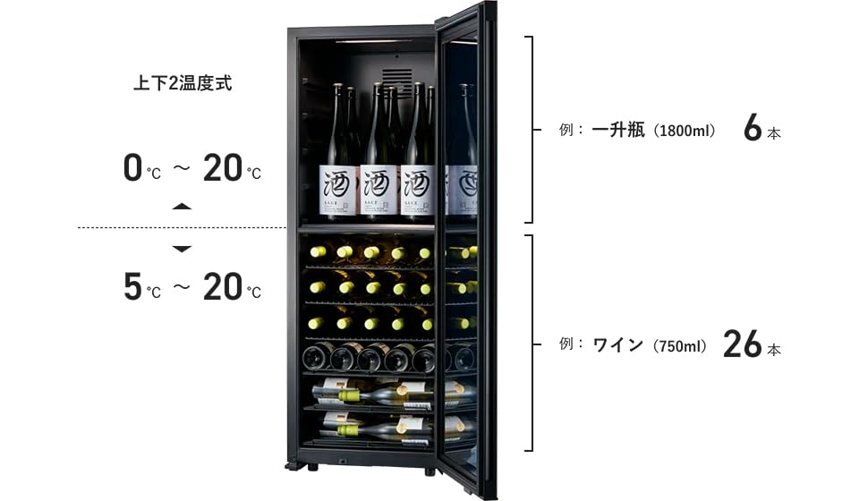 Amazon.co.jp: さくら製作所 ZERO CLASS ワインセラー 日本酒セラー 51