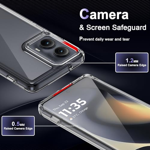 Image of Case for Motorola Moto Edge 5G 2024, Military Grade Drop Protection Phone Case, Yellowing Resistant, Anti-Scratch Hard PC Back, Shockproof Hard Ultra-Thin Protective Cover, Clear
