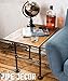 PIPE DECOR End Table Leg Set, Rustic Industrial Side Table Base Kit, Dark Grey Black Rough Pipes and Fittings Heavy Weight Construction, Double Decker Design