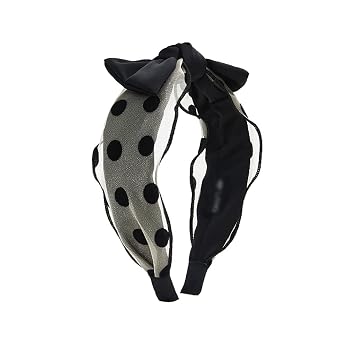 Hair Hoop Female Wide Edge Dot Net Yarn Bow Press Face Wash Accessories