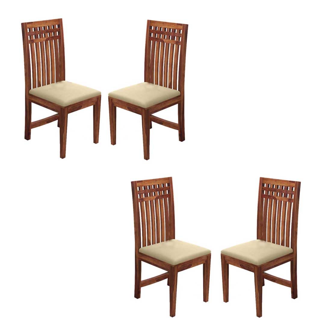 Handwoody Wooden Dining Chairs Only | Wooden Dining Chairs | Dining Room Furniture with Cushions | Dining Chair Set of 4 | Study Chair with Cushion for Dining Honey, Self Assembly-image-39