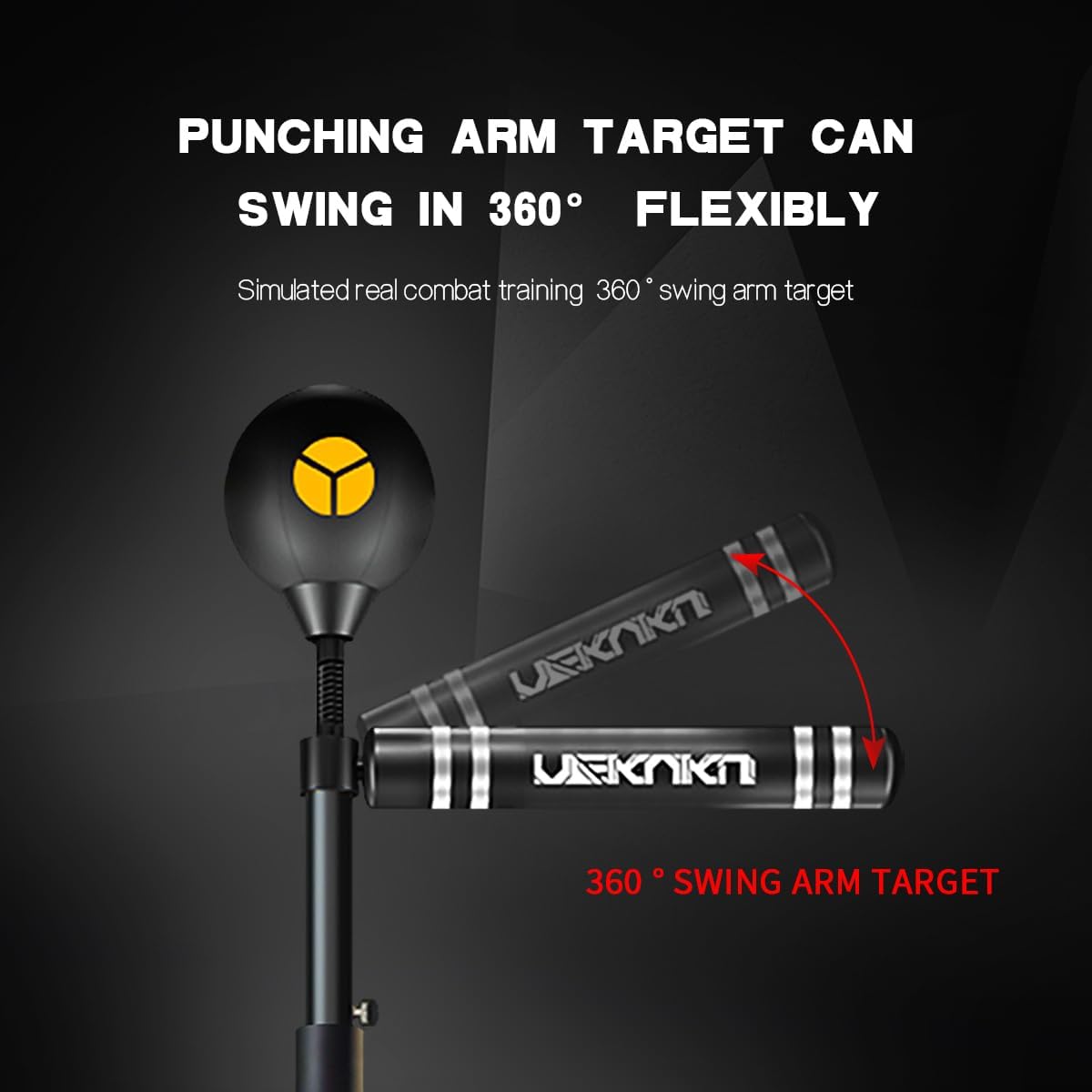 Freestanding Reflex Bag,Boxing Speed Trainer for Adults&Youth,Adjustable Height Boxing Spinning Bar,Speed Bag for Home Office Gym