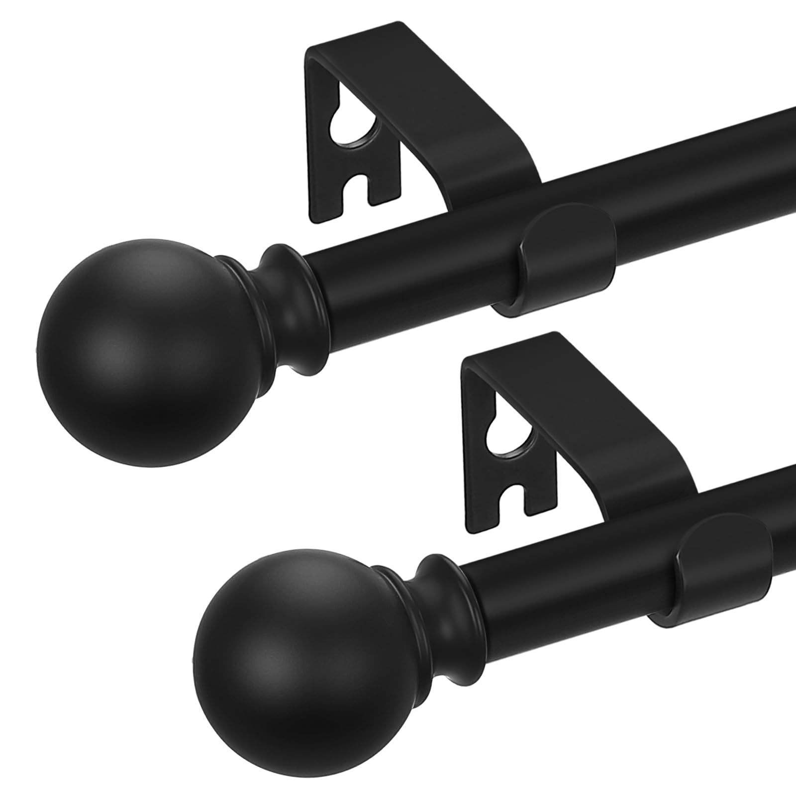 Amazon.com: 2 Pack Black Curtain Rods 36 to 72 Inches(3-6