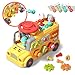 iPlay, iLearn Toddler Busy Bus Toy, Kids Take Apart School Bus W/Tools, Steering Wheel & Gears, Push Go Assemble Truck, STEM Learning Fine Motor Montessori Toy, Birthday Gifts 3 4 5 Year Old Boy Girl