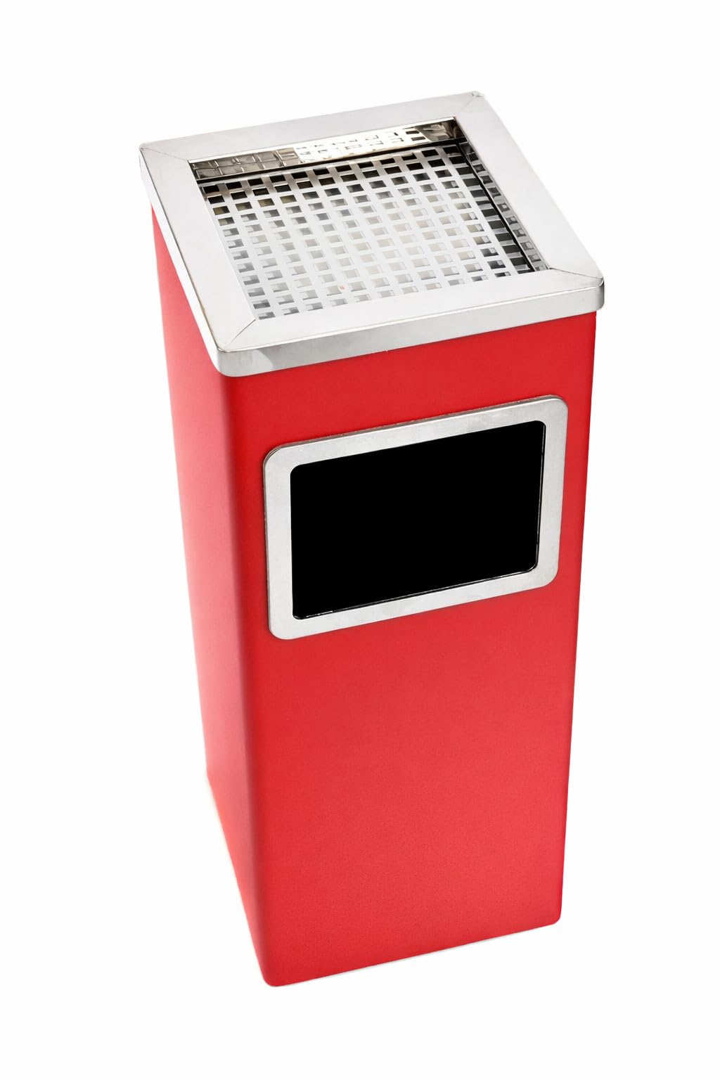589056 All new Free Standing Stainless Steel Outdoor Rubbish Bin Cigarette Ashtray Stand FOR SMOKING ZONE OFFICE (Red)-picture-30