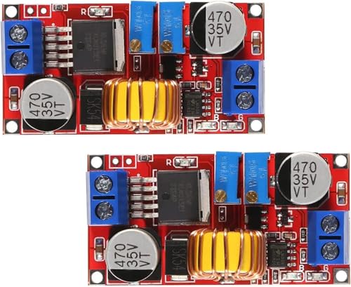 Image of DC-DC Buck Converter Adjustable Step Down Power Supply Module 4V-38V to 1.25V-36V 5A CC CV Low Ripple Voltage Regulator Charger for Lithium Battery LED Driver DIY Projects Pack of 2
