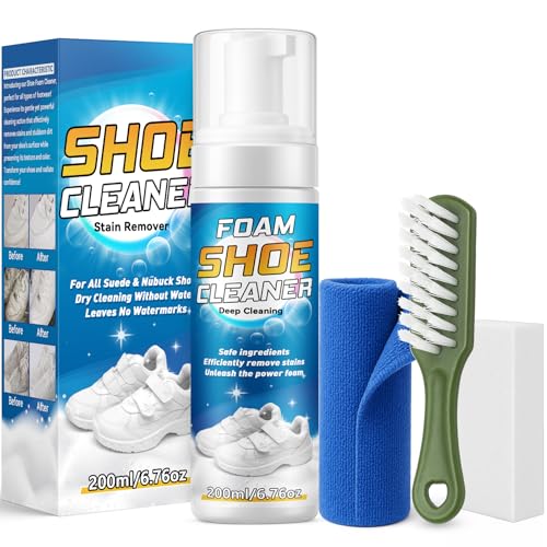 Yeardera Shoe Cleaner Kit 6.76oz with Brush & Towel