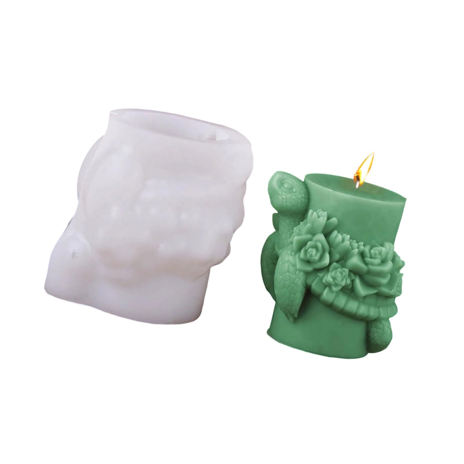 Buxuaaaa Sea Creature Silicone Mold 3D Tortoise Statue Silicone Molds for Soap Epoxy Resin Molds Making Mold