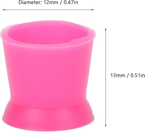 Miniatura 2 de 300 vasos de tinta taza de tinta desechable de silicona para pigmentos de cejas, labios y pigmentos, mezcla de 300 unidades, tinta de pigmento