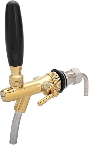 Grifo de cerveza ajustable, grifo ajustable de barril de cerveza de barril de vástago largo, grifo dispensador de cerveza ajustable de acero