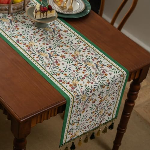 RCYONGQ Camino de Mesa Mesa Rustico Decoracion para Mesa de Comedor, Mesa de Centro, Restaurante(C,35 * 140cm)