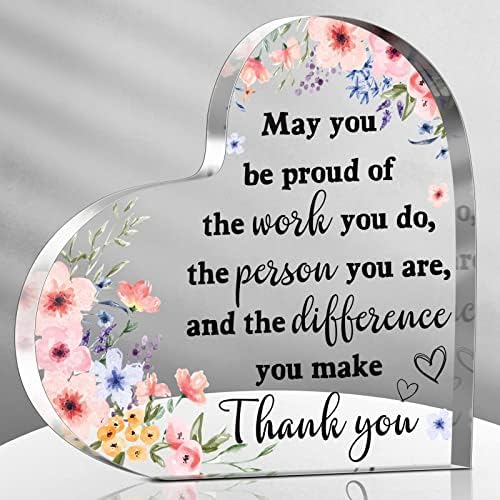 Thank You Gift for Women Inspirational Gifts Coworker Gifts Office Gift for Colleague Leaving Job Gifts Farewell Gift Appreciation Gifts for Friends Nurse Teacher Keepsake (Heart)