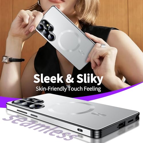 Image of for Samsung Galaxy S24 Ultra Case, Heavy-Duty Slim Design Compatible with MagSafe, Strong Magnetic Shockproof Protection for Screen & Camera Cover Case for Samsung S24 Ultra,White