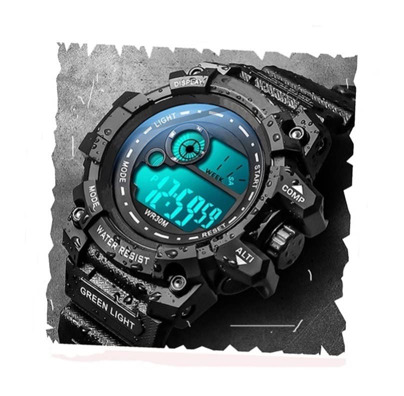 Acnos Polyurethane Premium Brand-Digital Watch Shockproof Multi-Functional Automatic Full Black Color Dial&Strap Waterproof Digital Sports Watch For Mens Kids Watch For Boys Watch For Men Pack Of-1 (B09M7CL5PS) Amazon Price History, Amazon Price Tracker