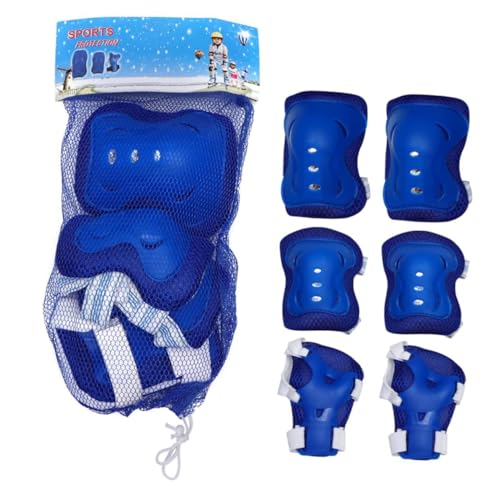 ibasenice Boys and Girls Sports Wrist Guard Knee Cap Set Protective Gear for Roller Skating Cycling 4-16yrs Breathable Comfortable