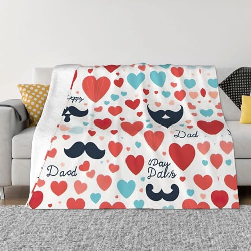 Couverture de canapé en peluche douce microfibre imprimé Love Dad - 2