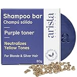 Arista Purple Shampoo Bar | Sulfate & Paraben Free | Amla Fruit Powder, Purple Toner & Castor Oil Solid Shampoo