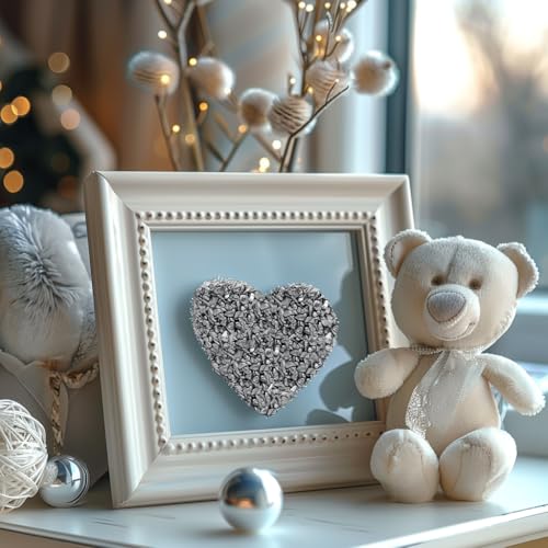 Image of 0.81 LB Candle Holder Mini Rocks,Small Gravels Stones,Silver,3-7mm | Vase Fillers,Terrarium Succulent Planter Soil Cover Decor Pebbles,Aquarium Fishbowl Granule,Crushed Glass