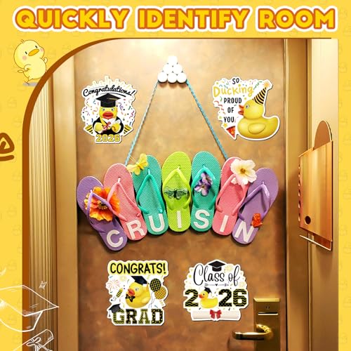 Hoteam 4 imanes decorativos grandes pato graduación miniatura 5