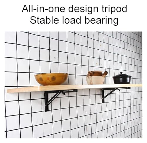 Table pliante murale 31,5x17,7 pouces avec support robuste pour cuisine - 4