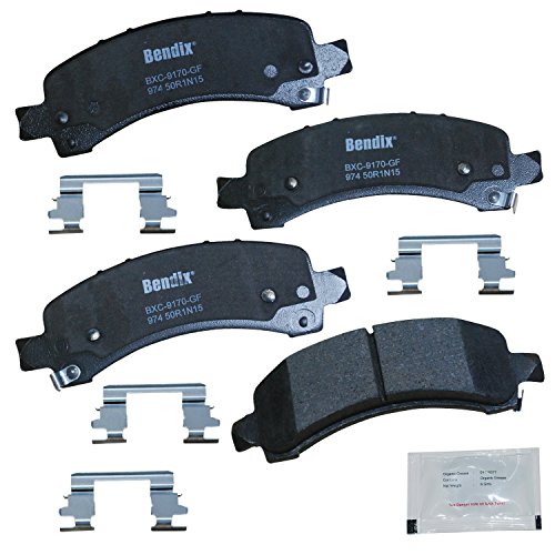 Bendix Priority1 CFC974 Ceramic Rear Brake Pads for Select Models Chevrolet Express 2500, 3500, Cargo, Pasajeros, GMC Savana 4500
